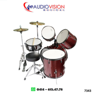 BATERIA 5 PIEZAS CON PARAL PLATILLOS Y SILLA JW225PVC-9 By PHD