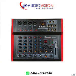 Consola Amplificada 06 Canales 300WAT (4 Canon + 2 Stereo) USB PC 16 FX Dsp MIX-6PC Soundtrack