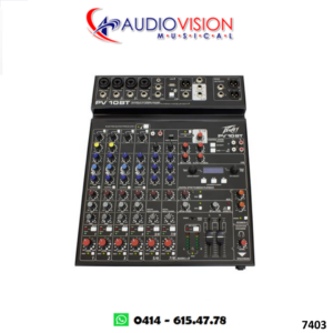 Consola Pasiva 10 Canales (4 Canon + 4 Lineas + 1USB + 1 Bluethooh) PV 10 BT Peavey