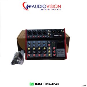 Consola Pasiva 06 Canales (4 Canon + 2 Lineas) BT/USB/MP3 SA-MIX6 Saypro