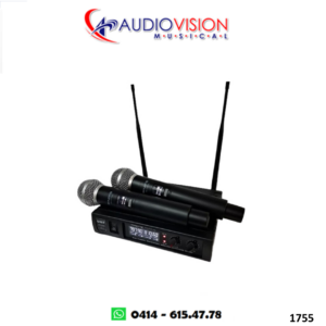 Microfono Inalambrico de Mano 2 Microfonos UHF SA-VOCAL Saypro