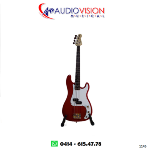 BAJO ELECTRICO 4 CUERDAS ROJO TIPO STRAT K SERIES SPB10-FR  By FRETMASTER