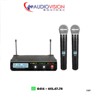 Microfono Inalambrico de Mano 2 Microfonos UHF STW-31HU2B Soundtrack
