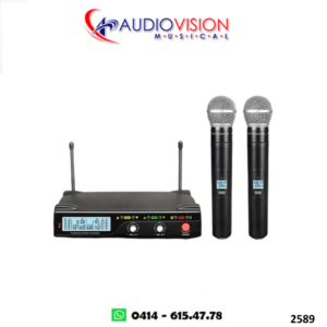 Microfono Inalambrico de Mano 2 Microfonos UHF STW-31HU2S Soundtrack