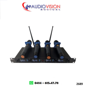 Microfono Inalambrico de Mano 4 Microfonos UHF STW-400H4 Soundtrack