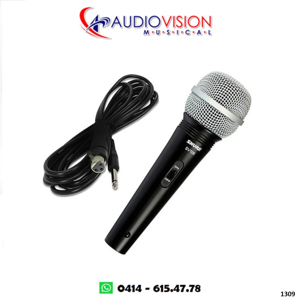 Microfono de Mano con Cable Plug SV-100 Shure