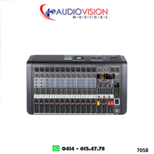 Consola Amplificada 12 Canales 400W Interface PC THUNDER-12 Soundtrack