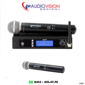 MICROFONO INALAMBRICO DE MANO 4 MICROFONOS UHF UHF-04M  By GEMINI