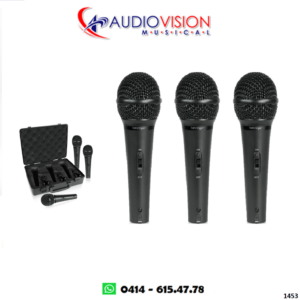 MICROFONO DE MANO KIT MALETA CON 3 MICROFONOS XM1800   BEHRINGER