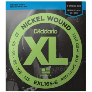 Cuerdas para Bajo Electrico 6 Cuerdas 0032 SET EXL165-6 D'ADDARIO