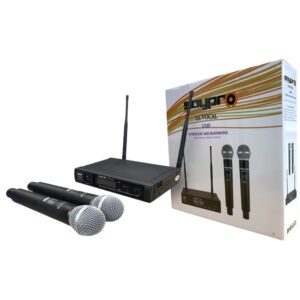 MICROFONO INALAMBRICO DE MANO 2 MICROFONOS UHF SA-VOCAL SAYPRO