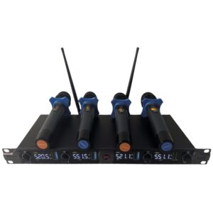 MICROFONO INALAMBRICO DE MANO 4 MICROFONOS UHF STW-400H4 SOUNDTRACK