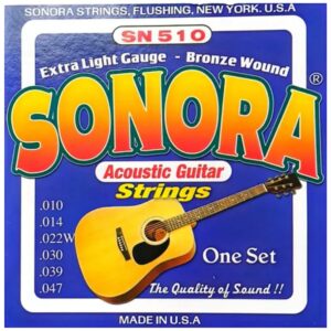 Cuerdas para Guitarra Folk 010 SET SN510 Sonora