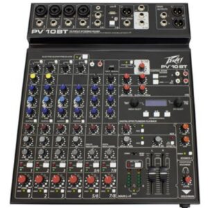 CONSOLA PASIVA 10 CANALES (4 CANON + 4 LINEAS + 1USB + 1 BLUETHOOH) PV 10 BT PEAVEY