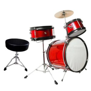 Bateria 3 Piezas Roja para Niño con Platillo y Banqueta D-D47-RD DSW