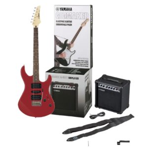 Guitarra Electrica (combo) Rojo Metalico y Amplificador ERG121GPIIR Yamaha