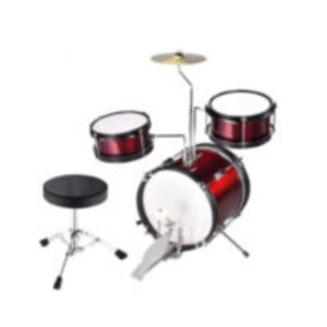 Bateria 3 Piezas Vino Tinto para Niño con Platillo y Banqueta D-D47-WR DSW