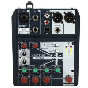 CONSOLA PASIVA 05 CANALES NOTEPAD 5 SOUNDCRAFT