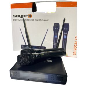 MICROFONO INALAMBRICO DE MANO UHF 2 MICROFONOS SA-VOCAL22 SAYPRO
