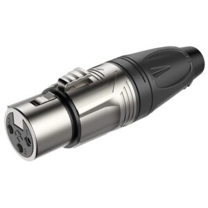 CONECTOR HEMBRA XLR 3P CARCASA NIQUELADA RX3F-NT ROXTONE