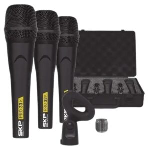 KIT DE 3 MICROFONOS CARDIOIDE DINAMICO PRO-33K SKP