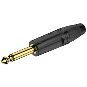 PLUG DE 1/4 MONO NEGRO-PIN DORADO RJ2P-BG ROXTONE