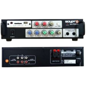 Amplificador Perifoneo 35W 02 Canales Plug Microf SD/USB 110V0190 SA-PE635USB Saypro