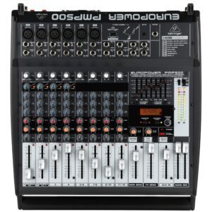 Consola Amplificada 12 Canales 500W (6 Canon + 6 Lineas) PMP500 Behringer