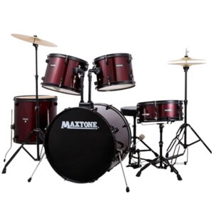 Batería 5 Piezas con Asiento y Platillos MXC-6012-VIN Maxtone