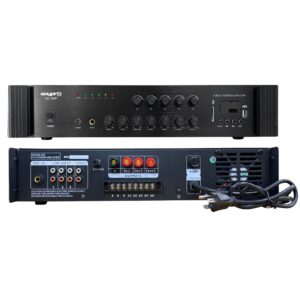 Amplificador de Poder Repotenciado 1.500W 4OHM BT Radio y 02 Canales Plug Microf SA-180P-R Saypro