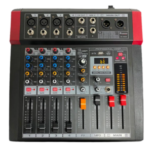 Consola Amplificada 04 Canales 300W MIX-400DSP Soundtrack